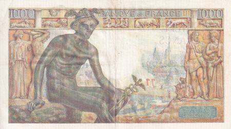 France 1000 Francs - Déesse Déméter - 1942 - Série N.1207 - SUP - F.40.06