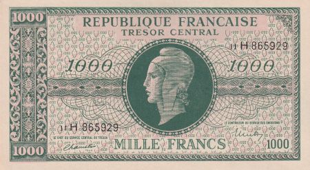 France 1000 Francs - Faux Marianne - 1945 - Lettre H - Série 11 H - SPL+ - VF.13.x