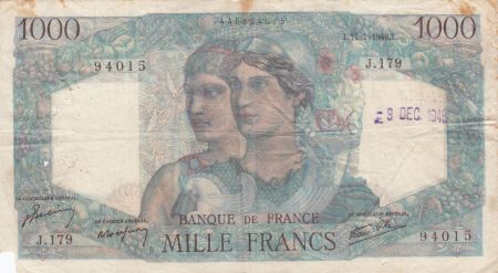 France 1000 Francs - Minerve et Hercule - 17-01-1946 - Série J.179 - F.41.10