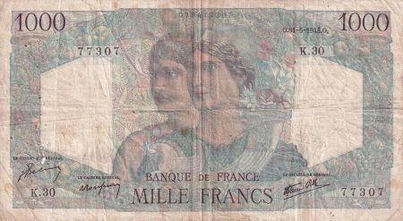 France 1000 Francs - Minerve et Hercule - 31-05-1945 - Série K.30 - B+ - F.41.03