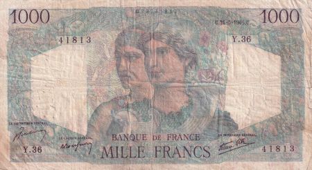 France 1000 Francs - Minerve et Hercule - 31-05-1945 - Série Y.36 - B+ - F.41.03