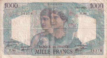 France 1000 Francs - Minerve et Hercule - Années et séries variées - TB à TTB