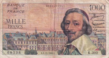 France 1000 Francs - Richelieu - 06-12-1956 - Série K.302 - F.42.24