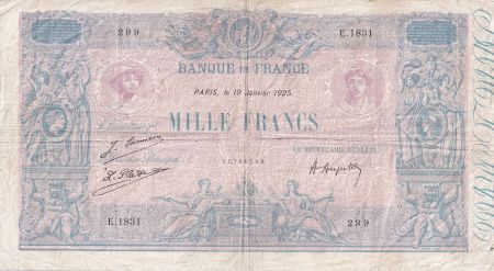 France 1000 Francs - Rose et Bleu - 19-01-1925 - Série E.1831 - F.36.41