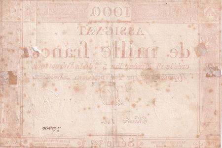 France 1000 Francs 18 Nivose An III - 7.1.1795 - Sign. Darnaud - Série 229