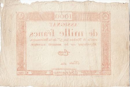 France 1000 Francs 18 Nivose An III - 7.1.1795 - Sign. Fouquet