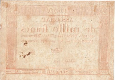 France 1000 Francs 18 Nivose An III - 7.1.1795 - Sign. Guyot