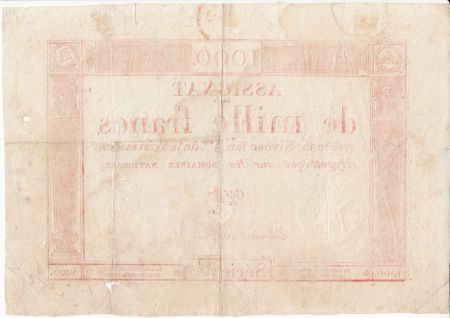 France 1000 Francs 18 Nivose An III - 7.1.1795 - Sign. Ogé