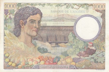 France 1000 Francs Banque de l Algerie Surchargé TRESOR - 1942