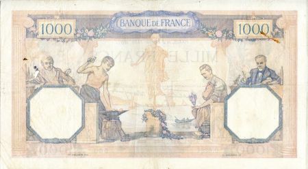 France 1000 Francs Cérès et Mercure - 02/02/1939 Série O.6284 - TTB