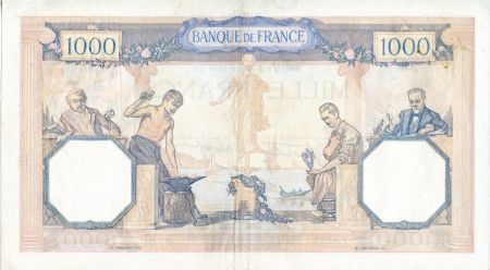France 1000 Francs Cérès et Mercure - 02/02/1939 Série P.6253 - TTB