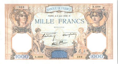 France 1000 Francs Cérès et Mercure - 02-06-1938 Série A.3358