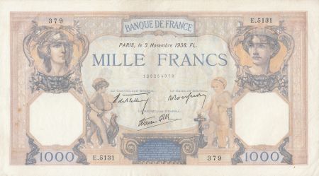 France 1000 Francs Cérès et Mercure - 03-11-1938 Série E.5131