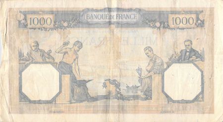 France 1000 Francs Cérès et Mercure - 03-11-1938 Série F.5227 - TB+