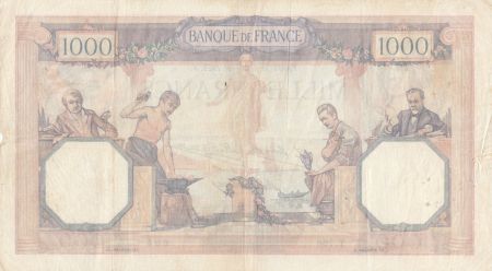 France 1000 Francs Cérès et Mercure - 08-01-1929 Série T.766 - p.TB