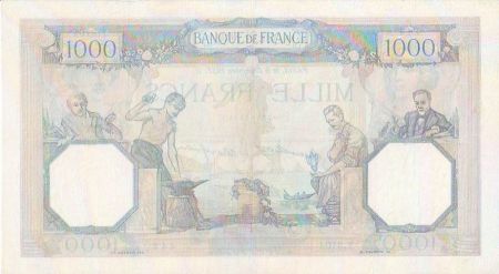 France 1000 Francs Cérès et Mercure - 09/12/1937 Série Y3104