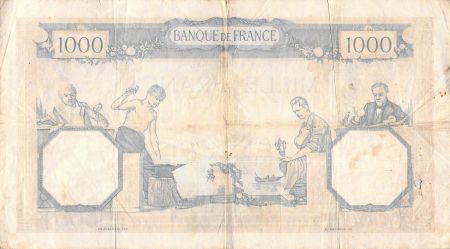 France 1000 Francs Cérès et Mercure - 11-02-1937 Série M.2738 - TB