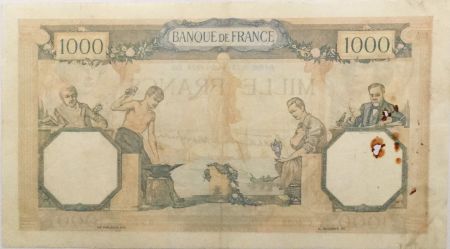 France 1000 Francs Cérès et Mercure - 13-10-1938 Série C.4096 - TTB