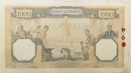 France 1000 Francs Cérès et Mercure - 13-10-1938 Série L.4082 - TTB