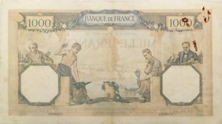France 1000 Francs Cérès et Mercure - 13-10-1938 Série P.4096 - TTB