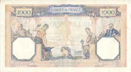 France 1000 Francs Cérès et Mercure - 14/09/1939 Série G.7128 - TTB