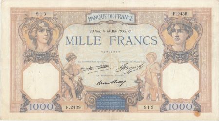 France 1000 Francs Cérès et Mercure - 18-05-1933 Série F.2439