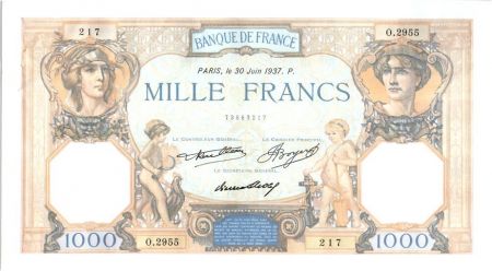 France 1000 Francs Cérès et Mercure - 1937