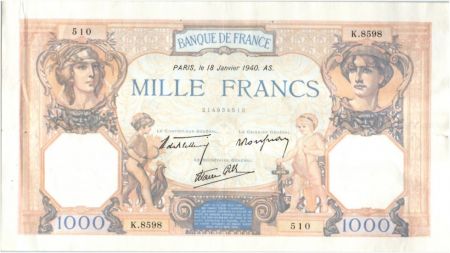 France 1000 Francs Cérès et Mercure - 1940