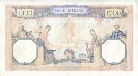 France 1000 Francs Cérès et Mercure - 20/10/1938 Série P.4439 - TTB