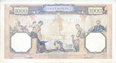 France 1000 Francs Cérès et Mercure - 21/09/1939 Série G.7890 - TTB