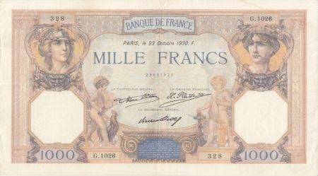 France 1000 Francs Cérès et Mercure - 23-10-1930 Série G.1026