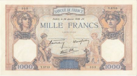 France 1000 Francs Cérès et Mercure - 26-01-1939 Série Y.5713 - SPL