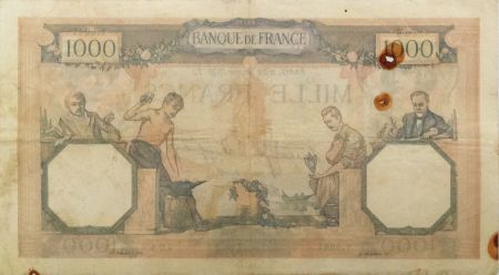 France 1000 Francs Cérès et Mercure - 26-01-1939 Série Y.5941 - TTB