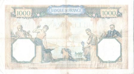France 1000 Francs Cérès et Mercure - 26-08-1937 Série Q.3022