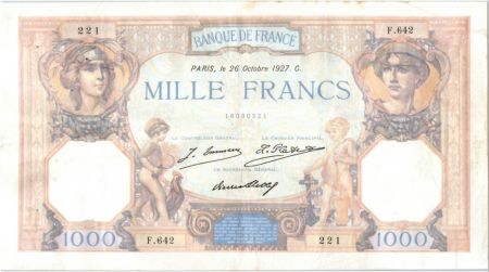 France 1000 Francs Cérès et Mercure - 26-10-1927 F.642