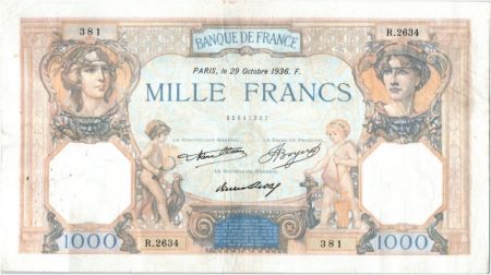 France 1000 Francs Cérès et Mercure - 29-10-1936 Série R.2634