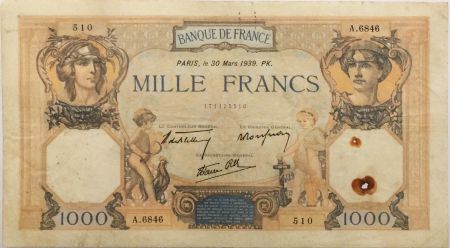 France 1000 Francs Cérès et Mercure - 30-03-1939 Série A.6846 - TTB