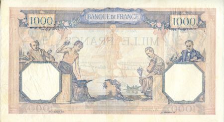 France 1000 Francs Cérès et Mercure - 30/03/1939 Série W.6808 - TTB
