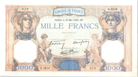France 1000 Francs Cérès et Mercure - 30-05-1940 Série R.9819