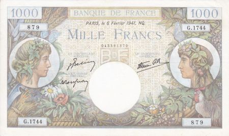 France 1000 Francs Commerce et Industrie - 06-02-1941 Série G.1744