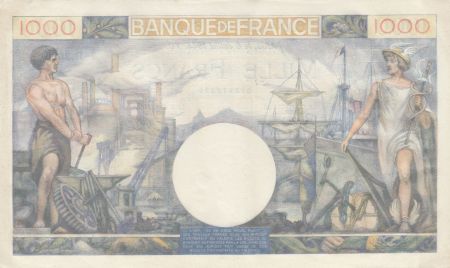 France 1000 Francs Commerce et Industrie - 06-07-1944 - Série D.3620 - SUP +