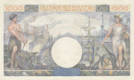 France 1000 Francs Commerce et Industrie - 06-07-1944 - Série H.3620 - SUP +