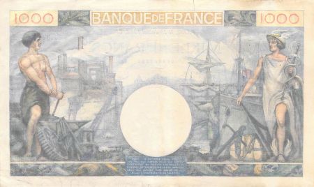 France 1000 Francs Commerce et Industrie - 13-07-1944 Série J.3794 - PTTB
