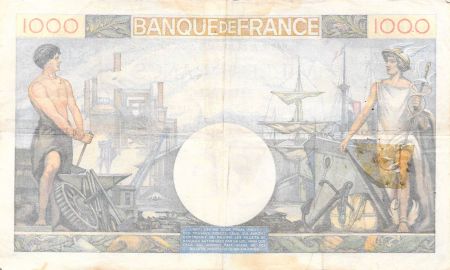 France 1000 Francs Commerce et Industrie - 19-12-1940 Série C.1369 - TB+