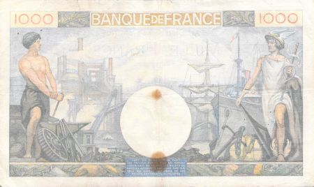 France 1000 Francs Commerce et Industrie - 19-12-1940 Série L.1405 - PTTB