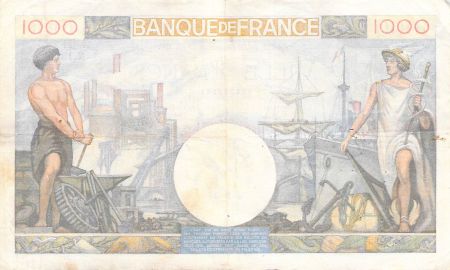 France 1000 Francs Commerce et Industrie - 19-12-1940 Série N.1335 - TTB