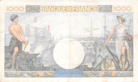 France 1000 Francs Commerce et Industrie - 19-12-1940 Série N.1336 - TTB