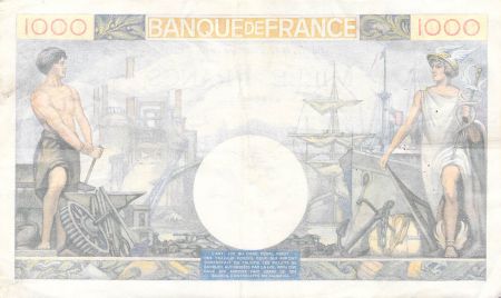 France 1000 Francs Commerce et Industrie - 19-12-1940 Série R.986 - TTB