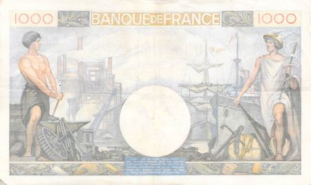 France 1000 Francs Commerce et Industrie - 19-12-1940 Série W.1335 - TTB