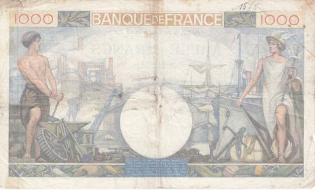 France 1000 Francs Commerce et Industrie - 24-10-1940 - Série E.46 - TB